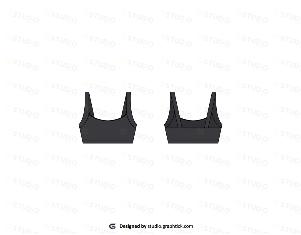 Sports Bra Flat Sketch