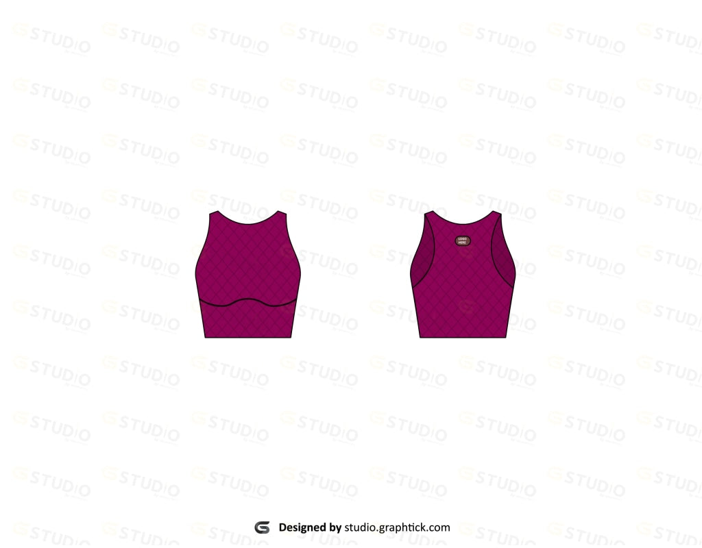 Sports Bra Flat Sketch