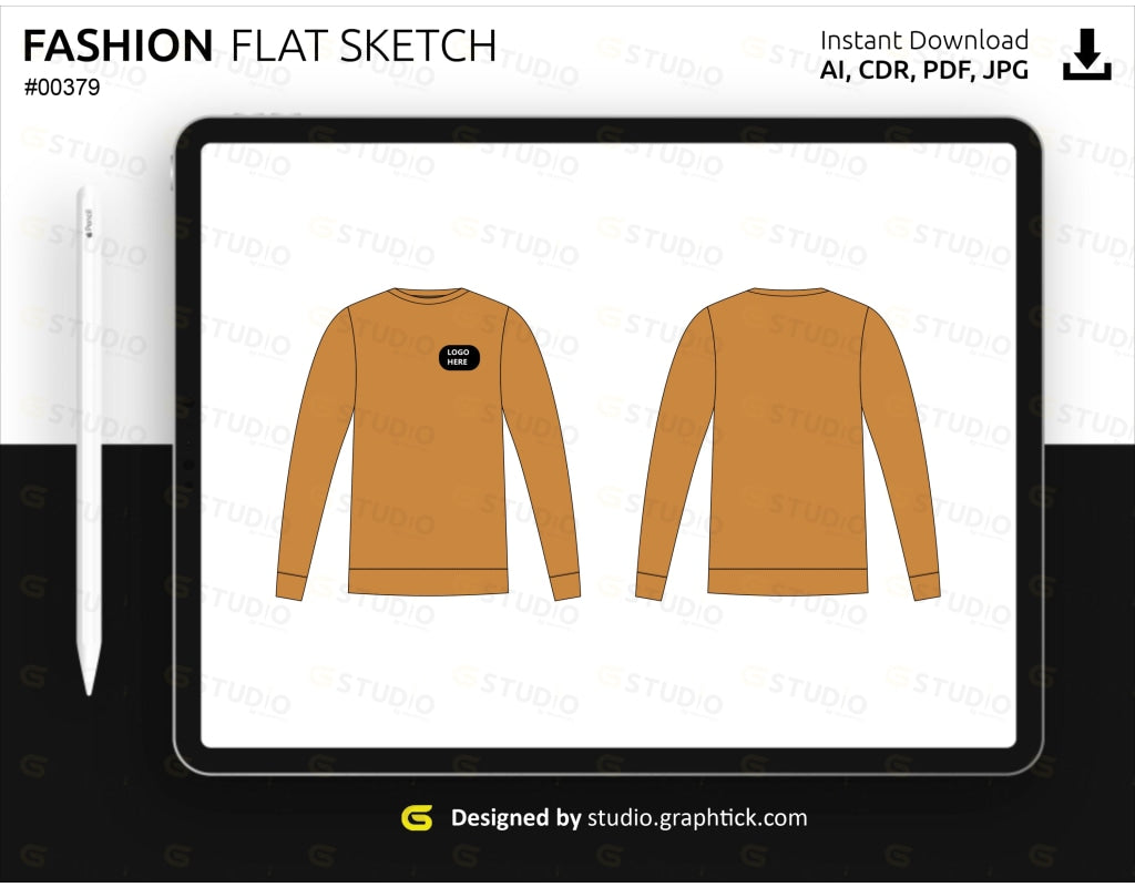 Sweatshrit Flat Sketch Sweatshirt