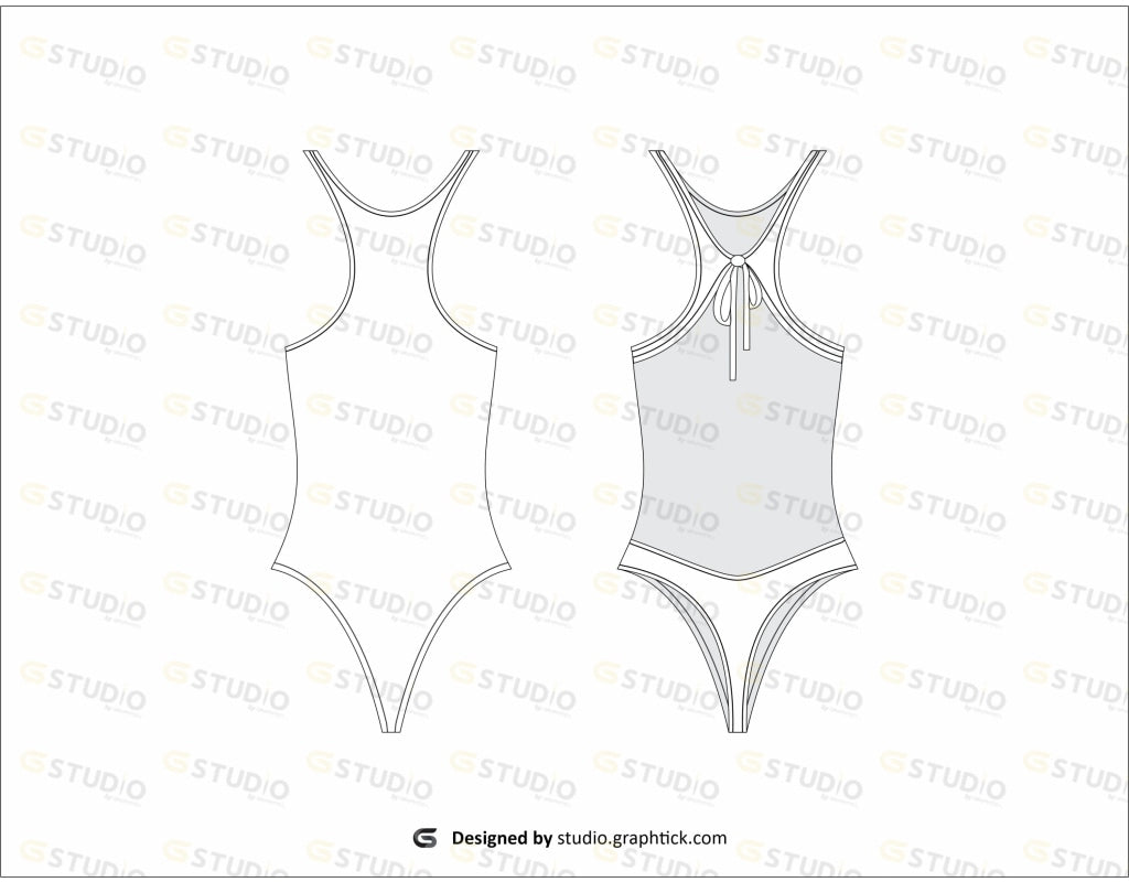 Swimsuit Flat Sketch