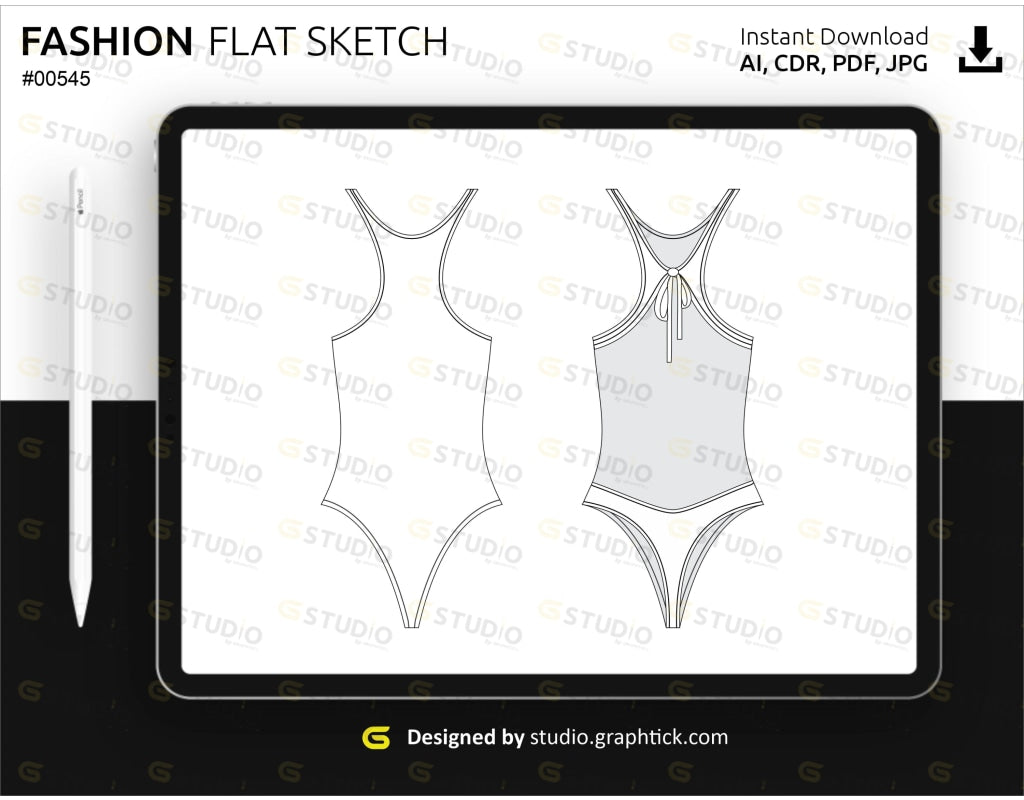 Swimsuit Flat Sketch