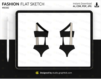 Swimsuit Flat Sketch