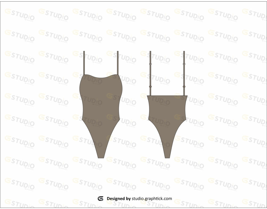 Swimwear Flat Sketch Swimwear