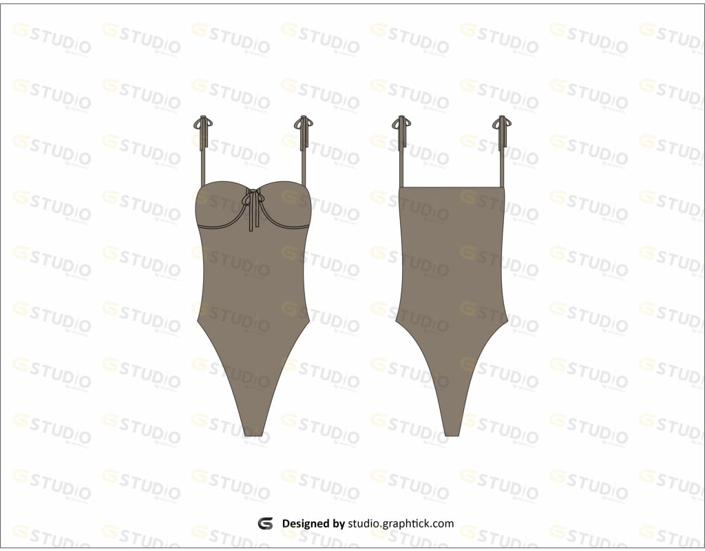 Swimwear Flat Sketch Swimwear