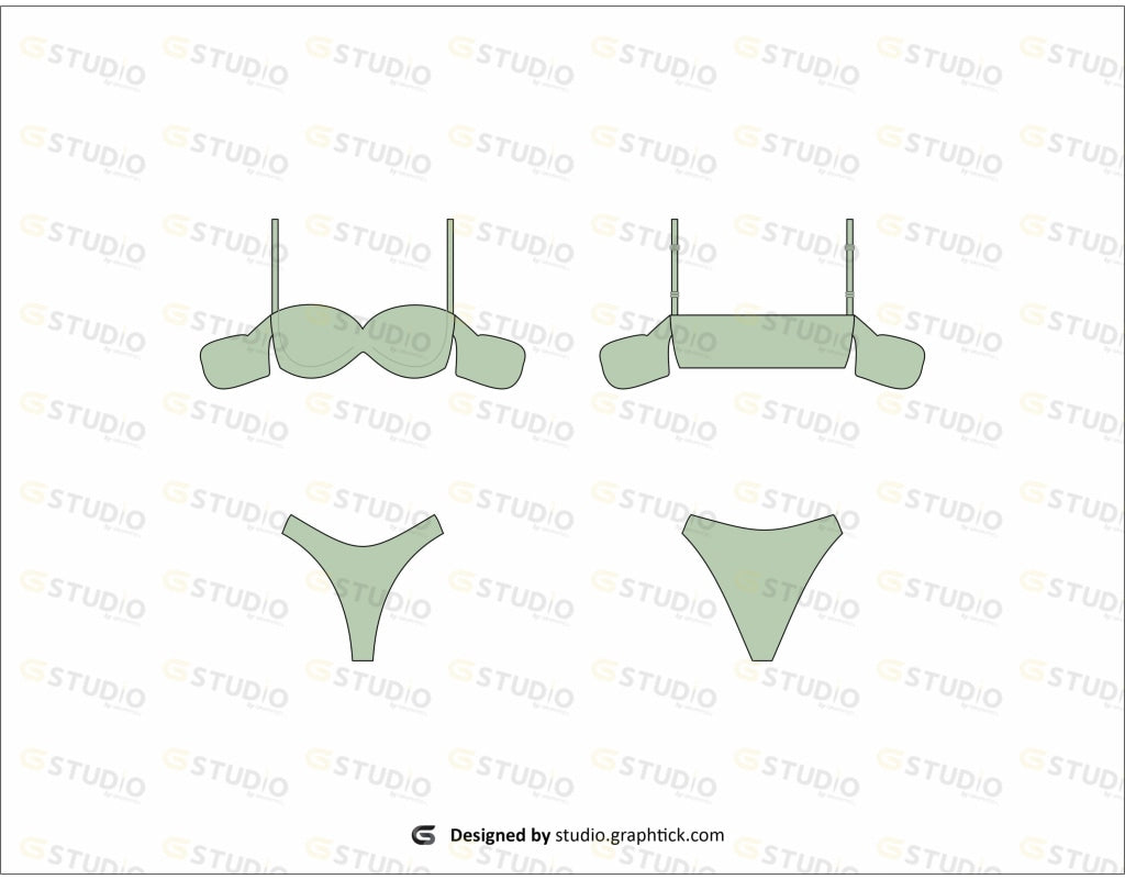 Swimwear Flat Sketch Bikini