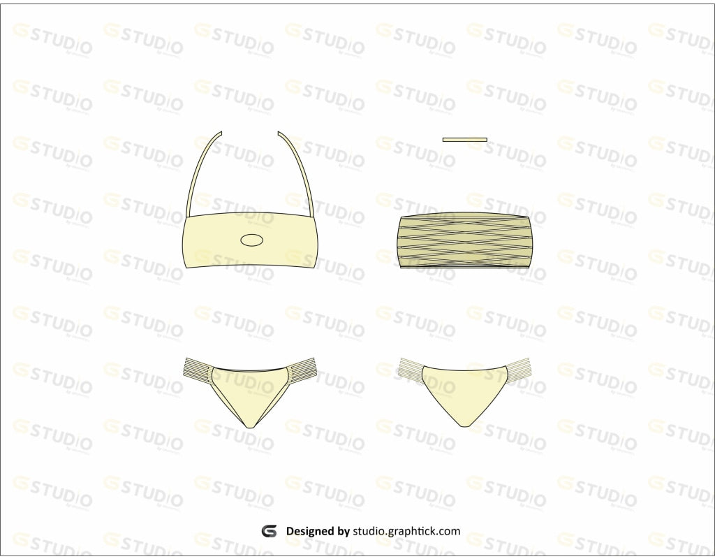Swimwear Flat Sketch Bikini