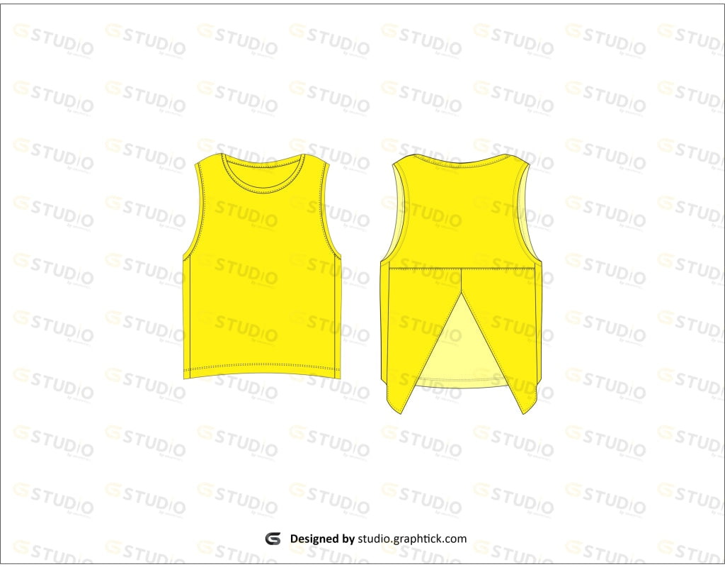 Tank Top Flat Sketch
