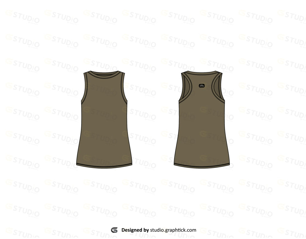 Tank Top Flat Sketch