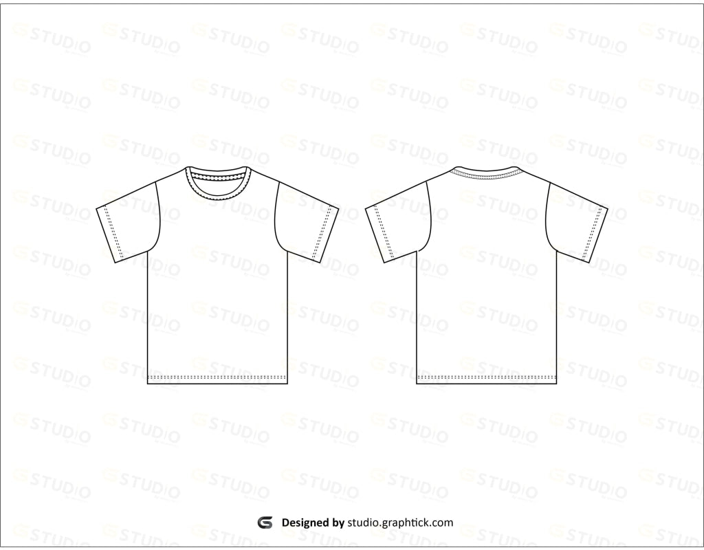 Tee Shirt Flat Sketch