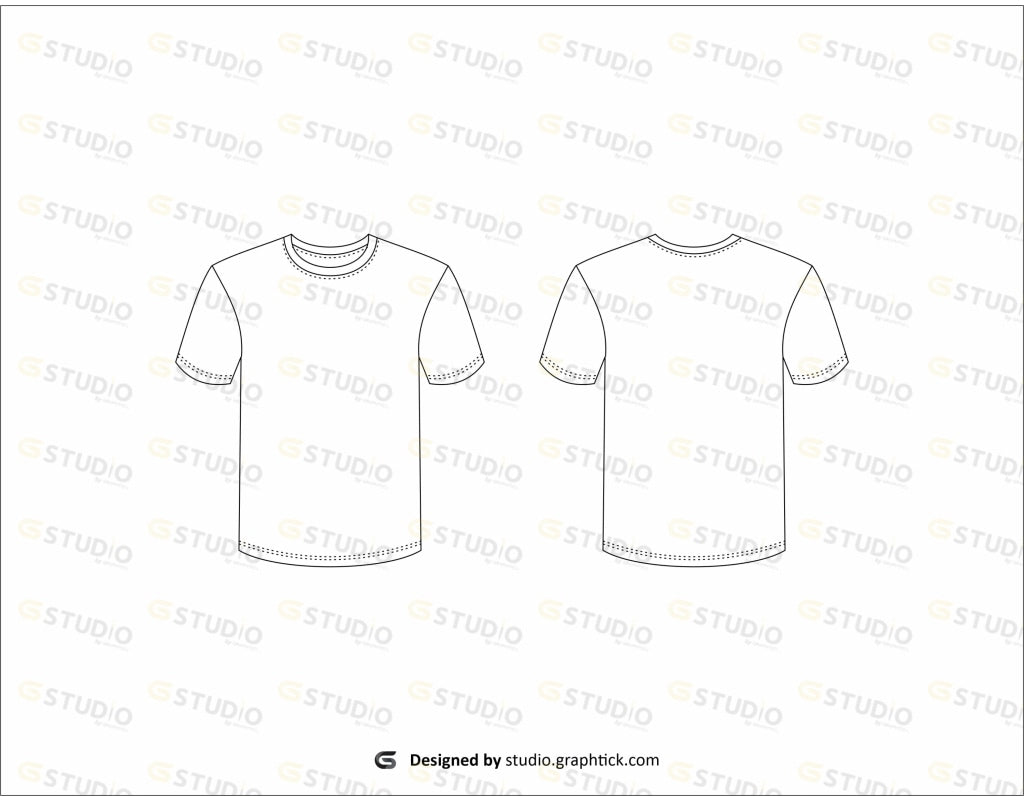 Tee Shirt Flat Sketch