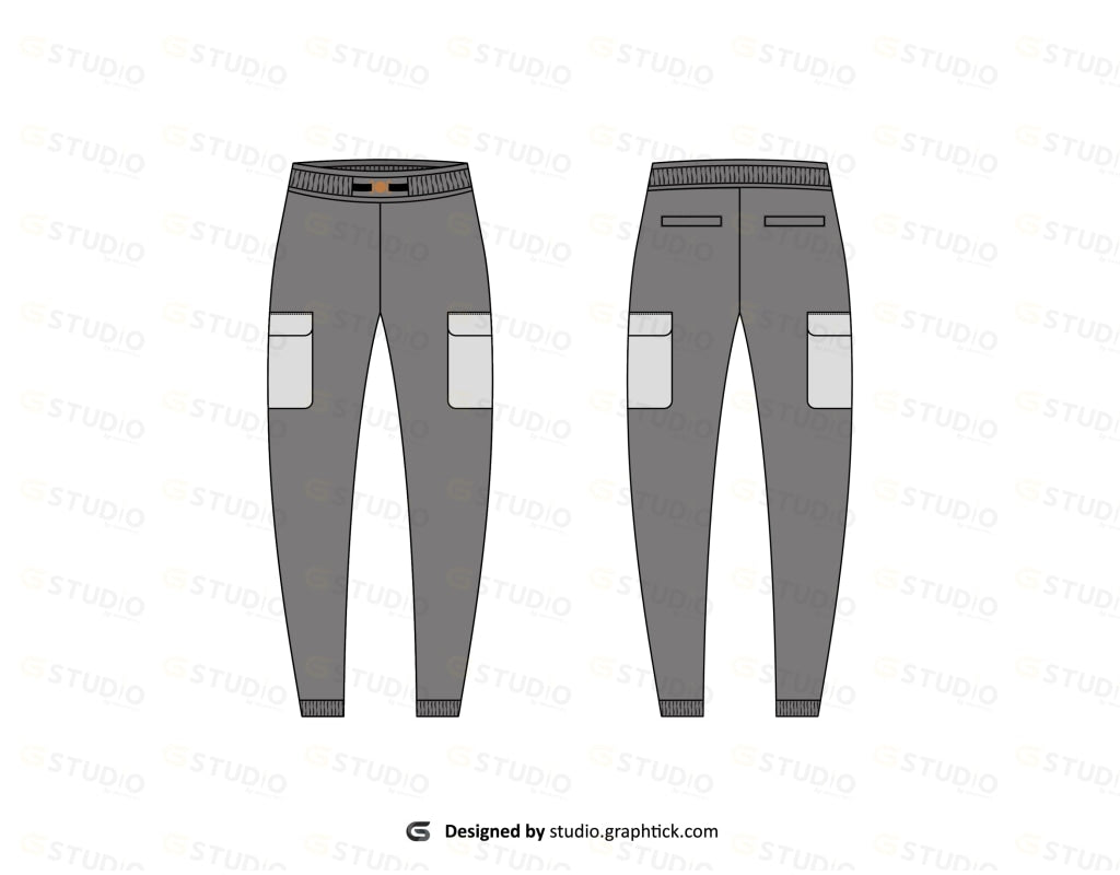 Track Pants Flat Sketch