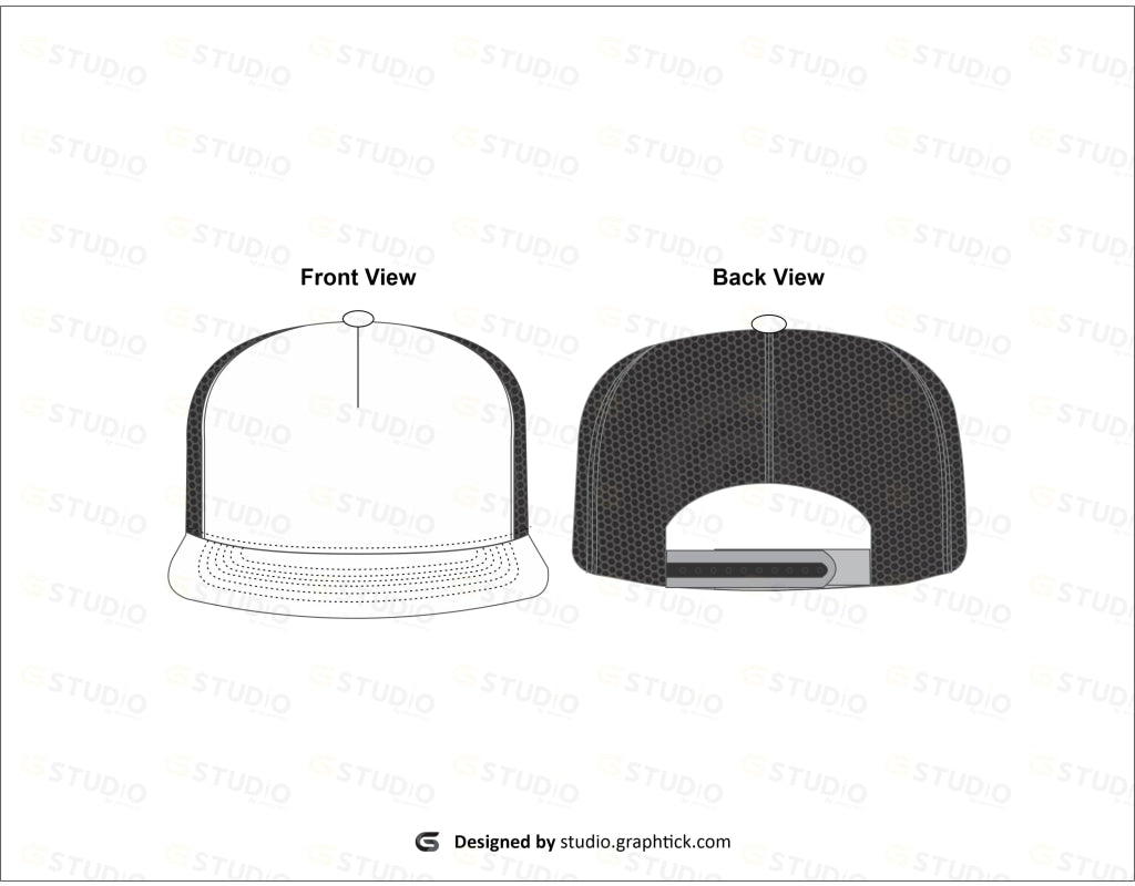 Trucker Hat Flat Sketch