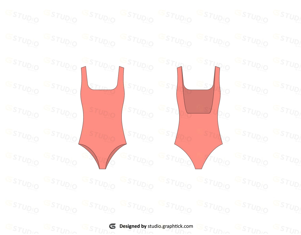 Womens Bodysuit Flat Sketch