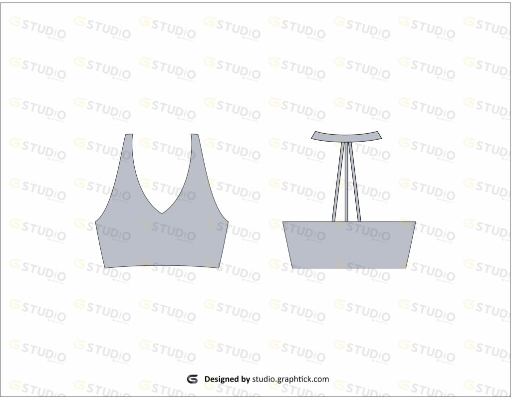 Womens Bra Flat Sketch Bras