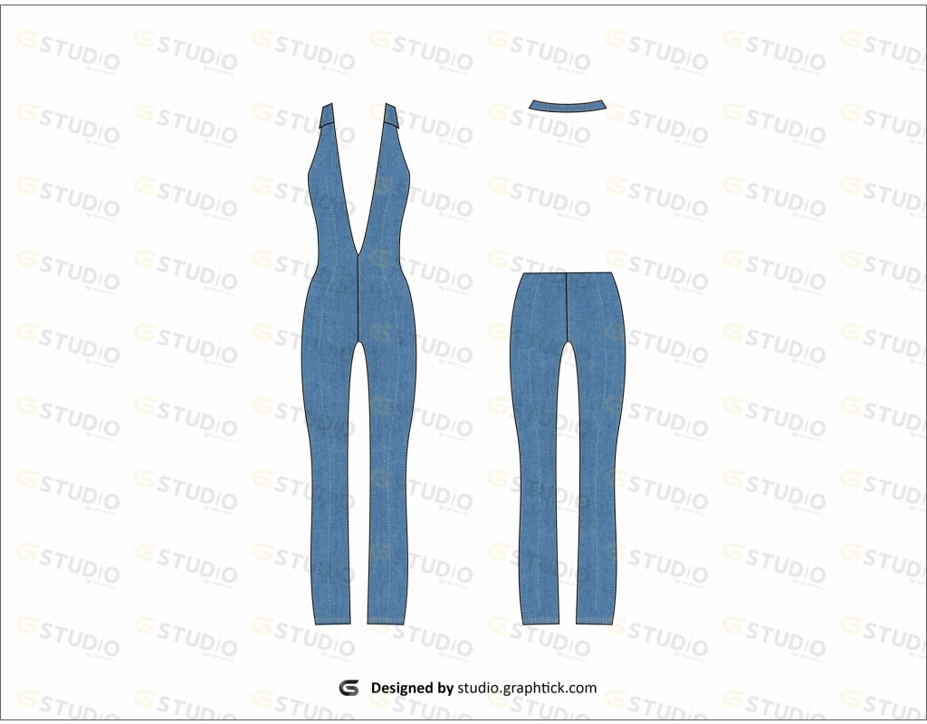Womens Dress Flat Sketch Dress