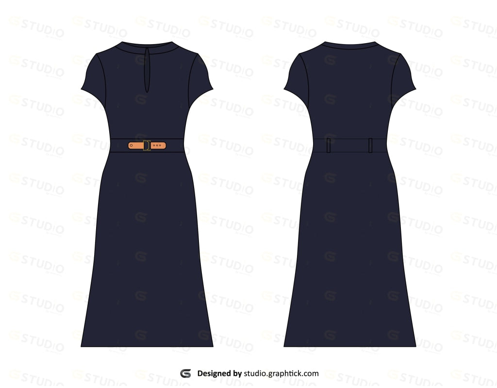 Womens Dress Flat Sketch