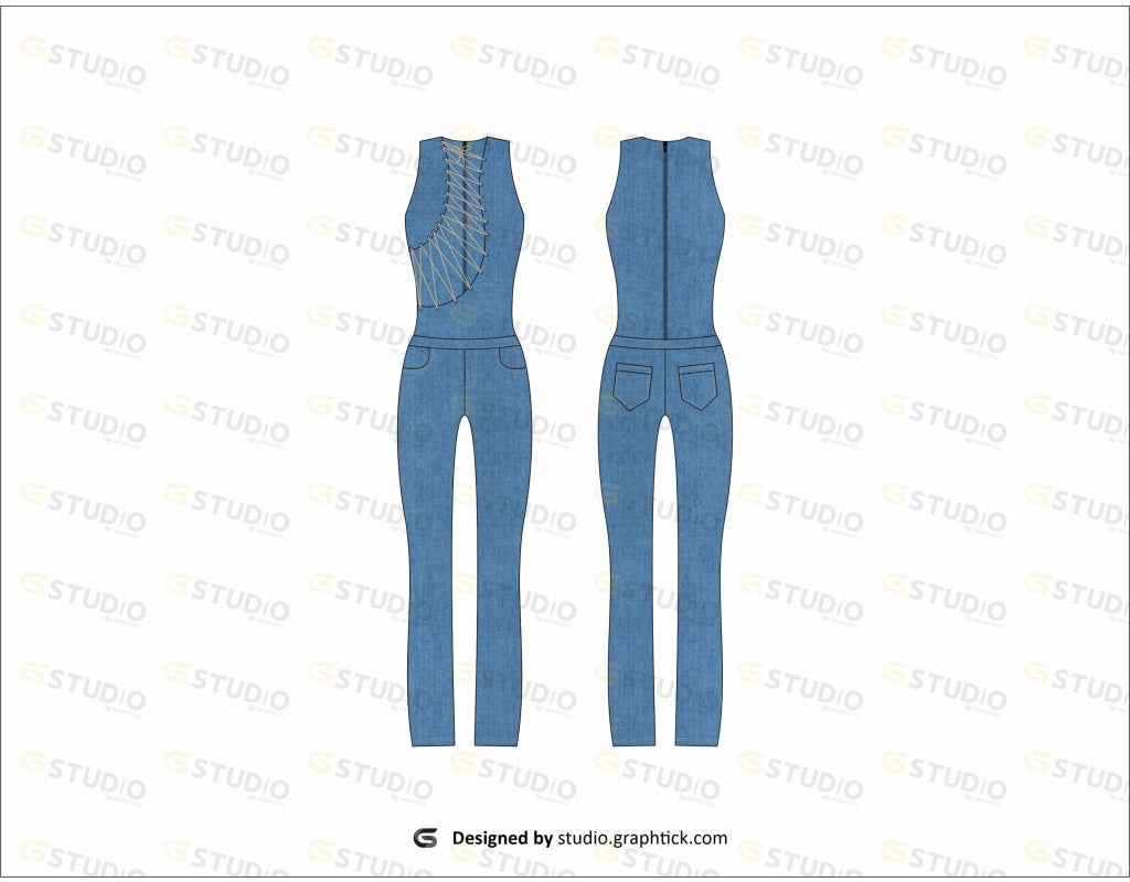 Womens Dress Flat Sketch Dress
