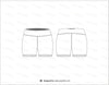 Womens Fitness Shorts Flat Sketch Activewear
