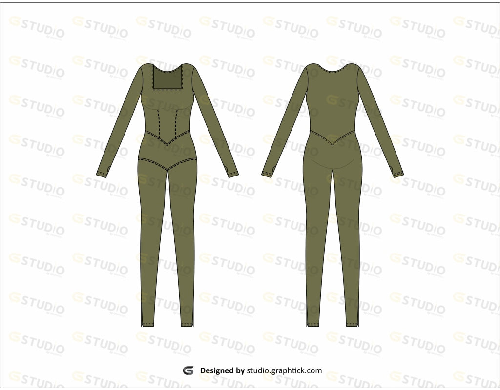Womens Jumper Flat Sketch