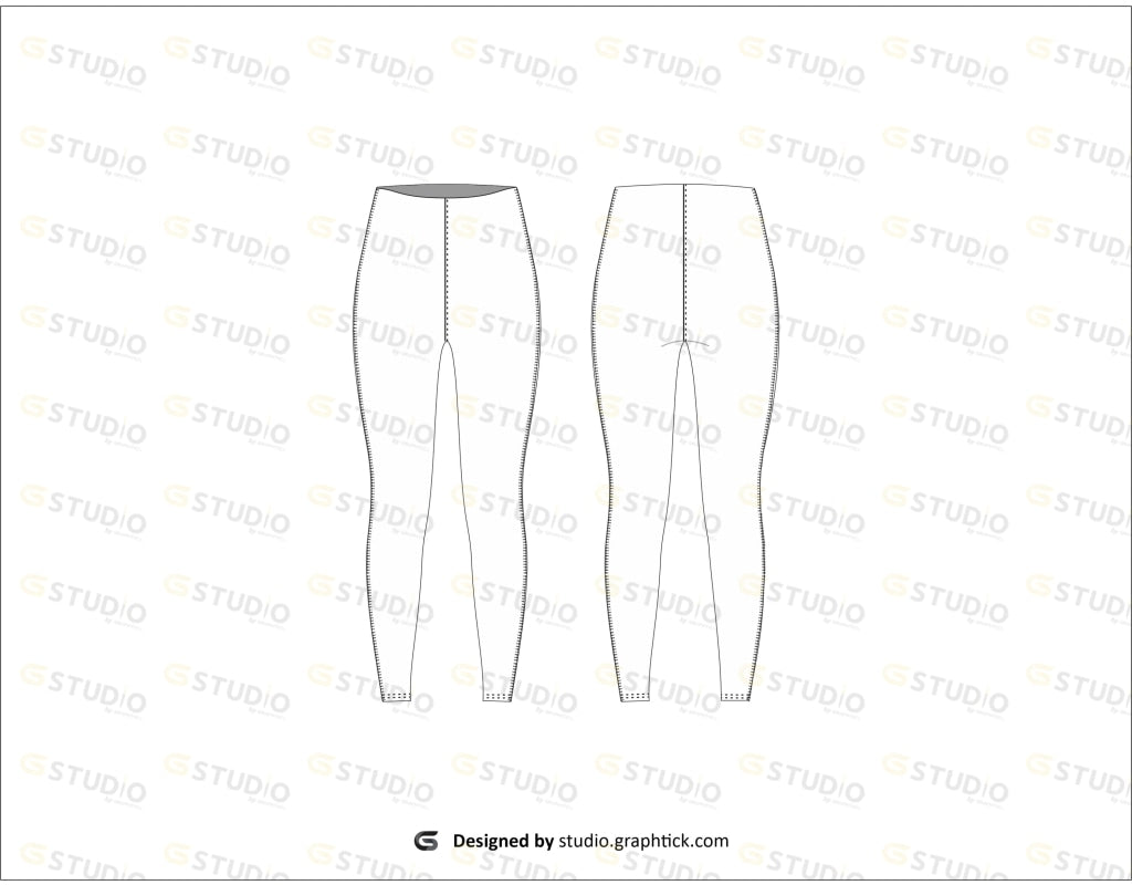 Womens Legging Flat Sketch Leggings
