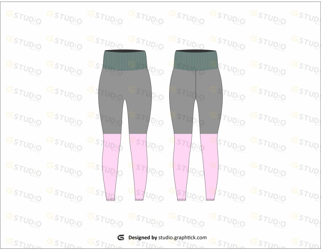 Womens Leggings Flat Sketch