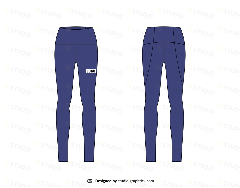 Womens Leggings Flat Sketch