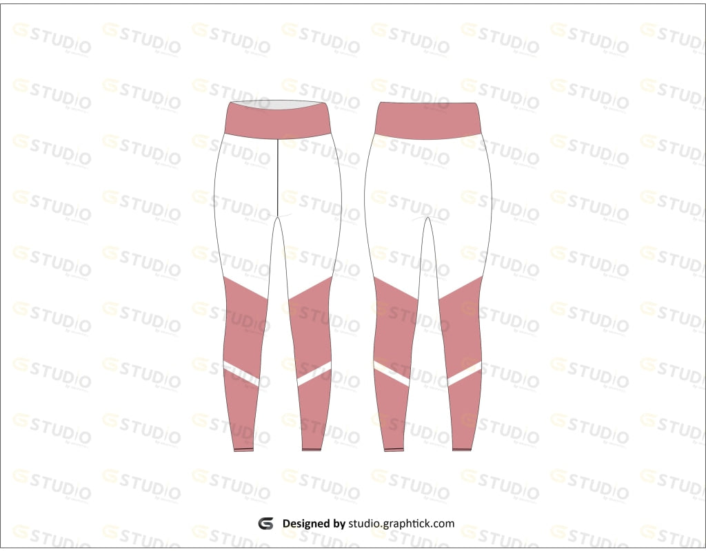 Womens Leggings Flat Sketch