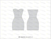 Womens Mini Dress Flat Sketch Dress