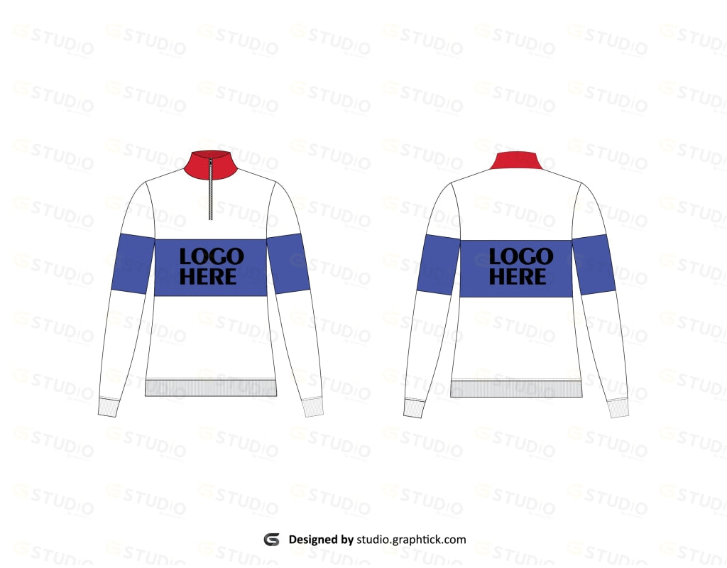 Womens Mock Neck Long Sleeve Shirt Flat Sketch