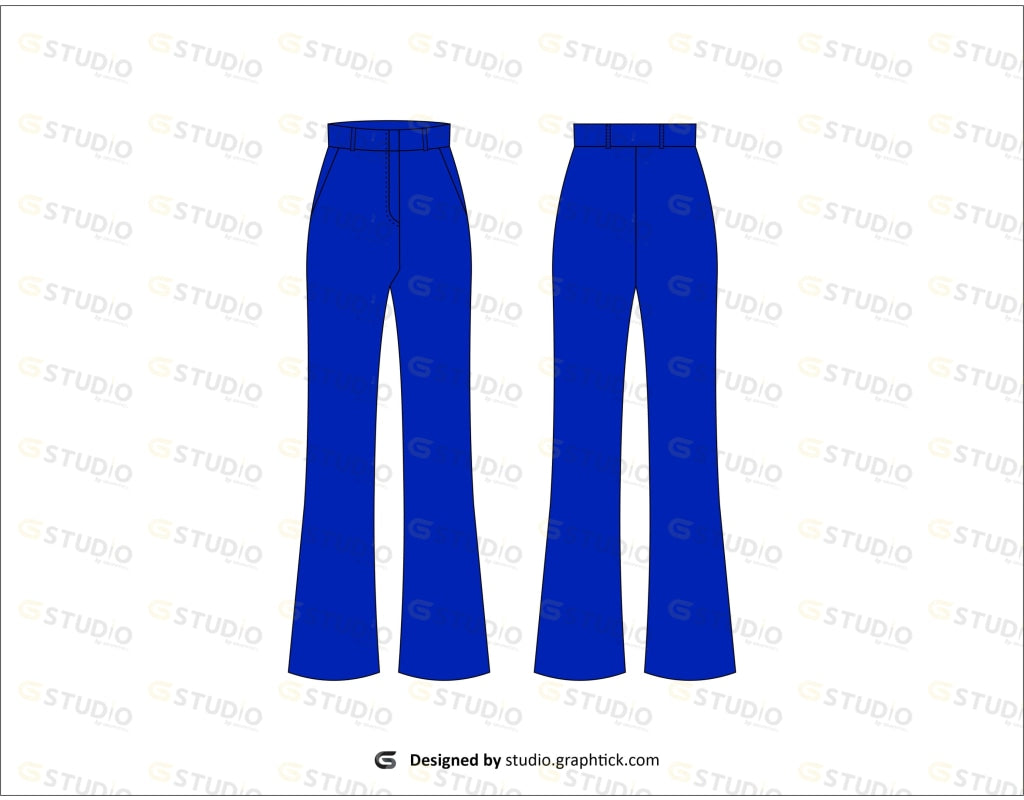 Womens Pants Flat Sketch