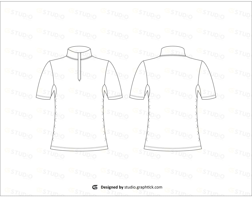 Womens Short Sleeve Rash Guard Flat Sketch Rash Guards & Swim Shirts