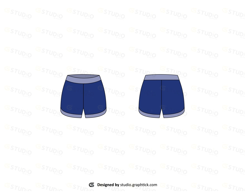 Womens Shorts Flat Sketch