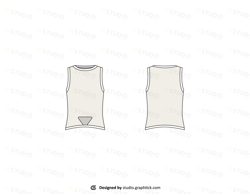 Womens Sleeveless Top Flat Sketch Tops