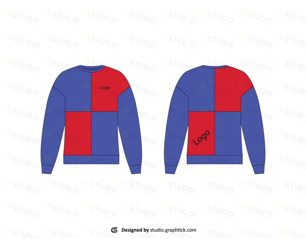 Womens Sweatshirt Flat Sketch
