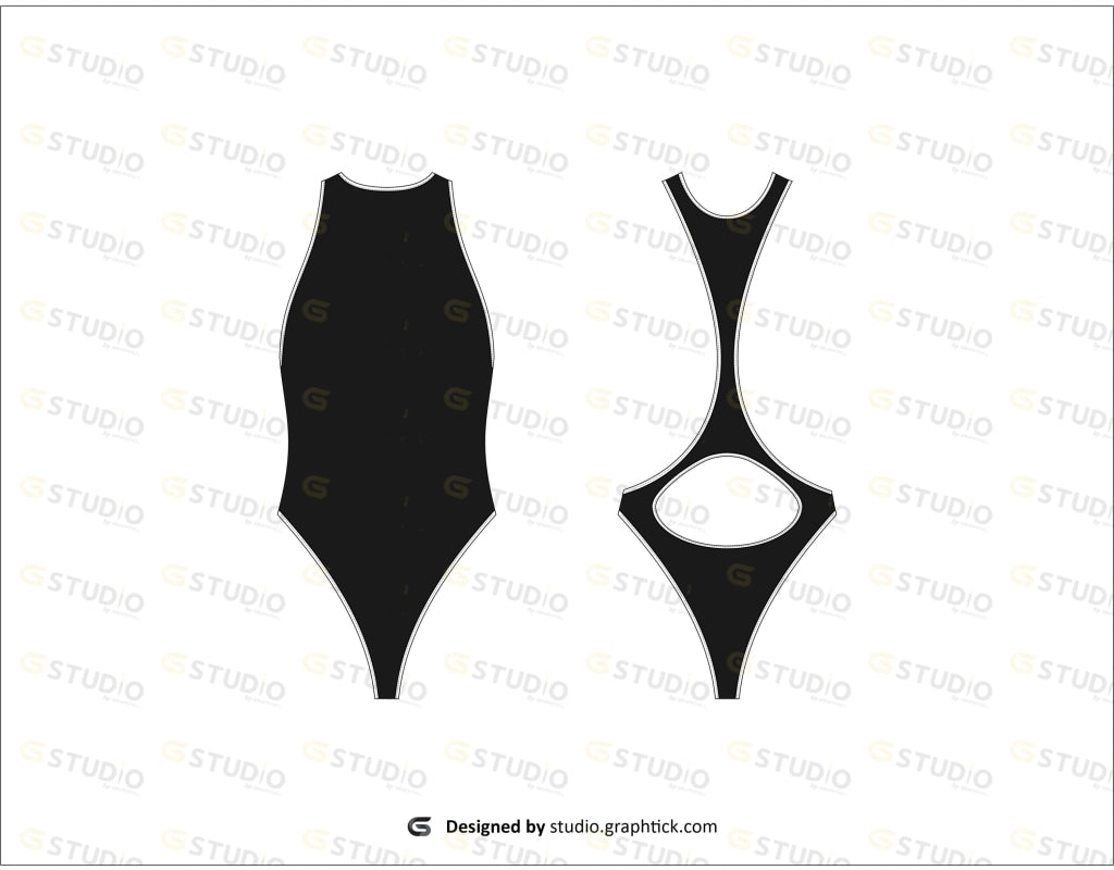 Womens Swimsuit Flat Sketch