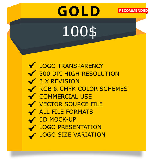 logo design gold package