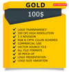 logo design gold package