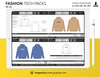 hoodie tech pack template free