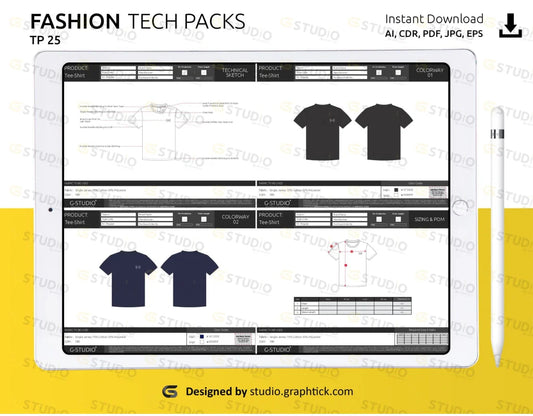 T-Shirt Tech Pack Template Free