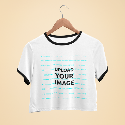 SHORT SLEEVE CROP TOP 3D MOCKUP