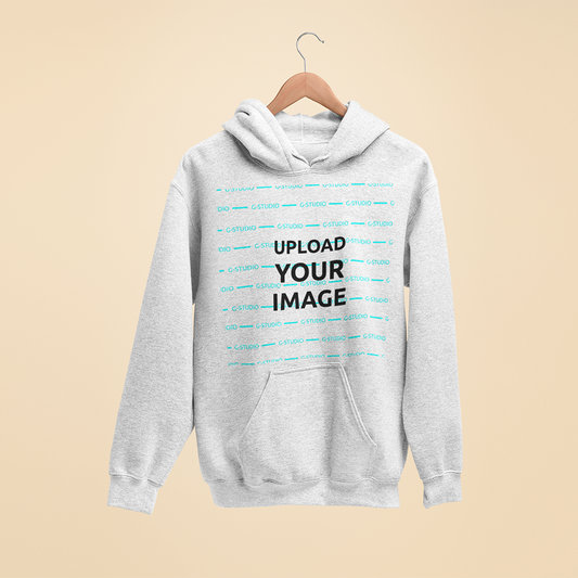 MELANGE FABRIC HOODIE 3D MOCKUP