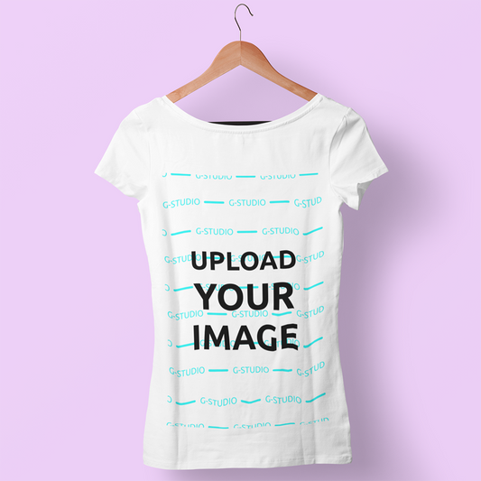 WOMENS SHORT SLEEVE TEE SHIRT 3D MOCKUP