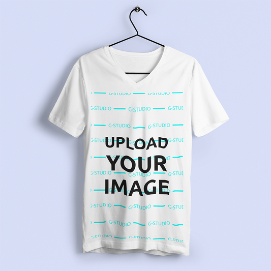 V-NECK TEE SHIRT 3D MOCKUP