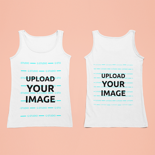 WOMENS TANK TOP FLAT LAY MOCKUP FRONT AND BACK