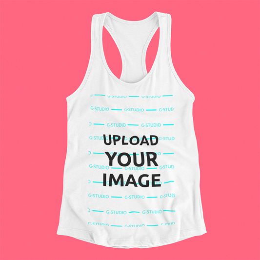 RACER BACK TANK TOP FLAT LAY MOCKUP