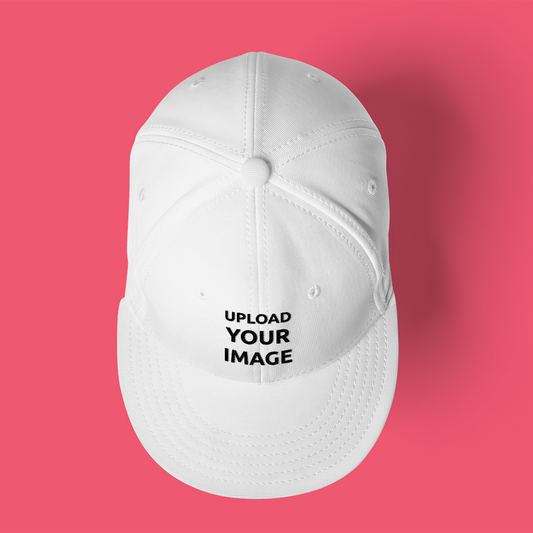 FLAT BRIM 6 PANEL HAT 3D MOCKUP TOP VIEW