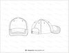 Baseball Cap Flat Sketch Hats