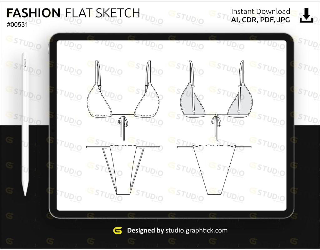Bikini Flat Sketch