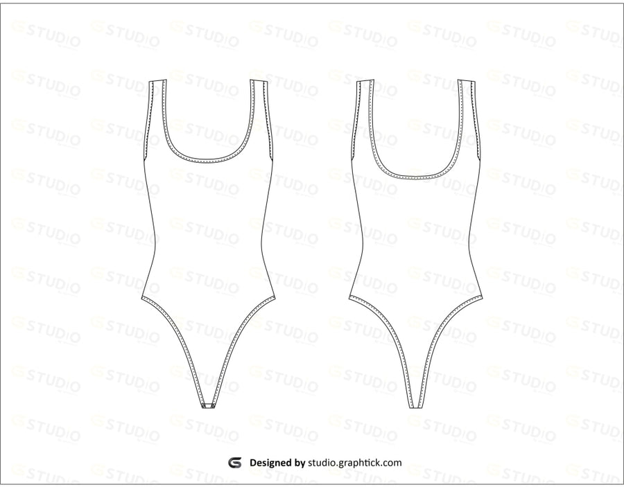 Bodysuit Flat Sketch