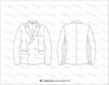 Coat Flat Sketch Coats & Jackets
